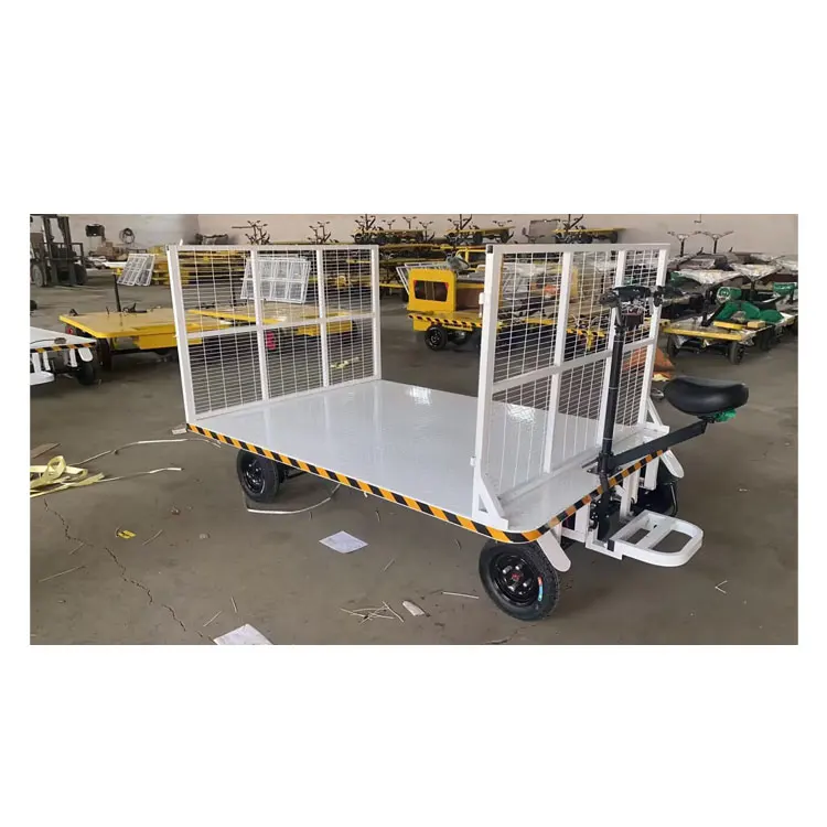 Warehouse Four Wheeled Electric Trolley 800KG-1000KG Electric Flatbed Transporter Four-Wheeled Electric Truck