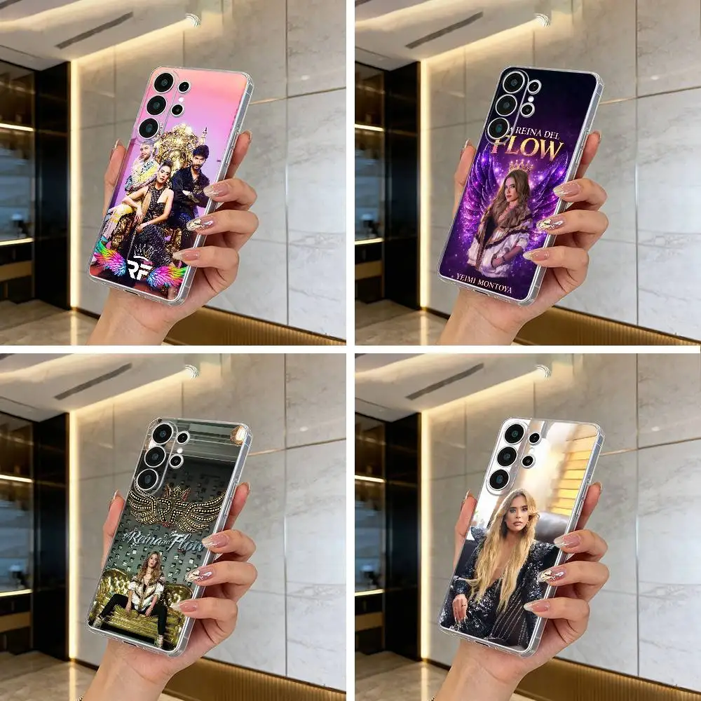 

Q-Queen of Flow -La Reina D-Del Flow Clear Phone Case for Samsung S25, S24, S21, S22, S23, S30, Ultra, S20, Plus, FE, Lite