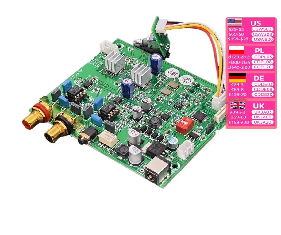 Asynchronous decoder fever level I2S input  AK4191+AK4499  DSD512 PCM384