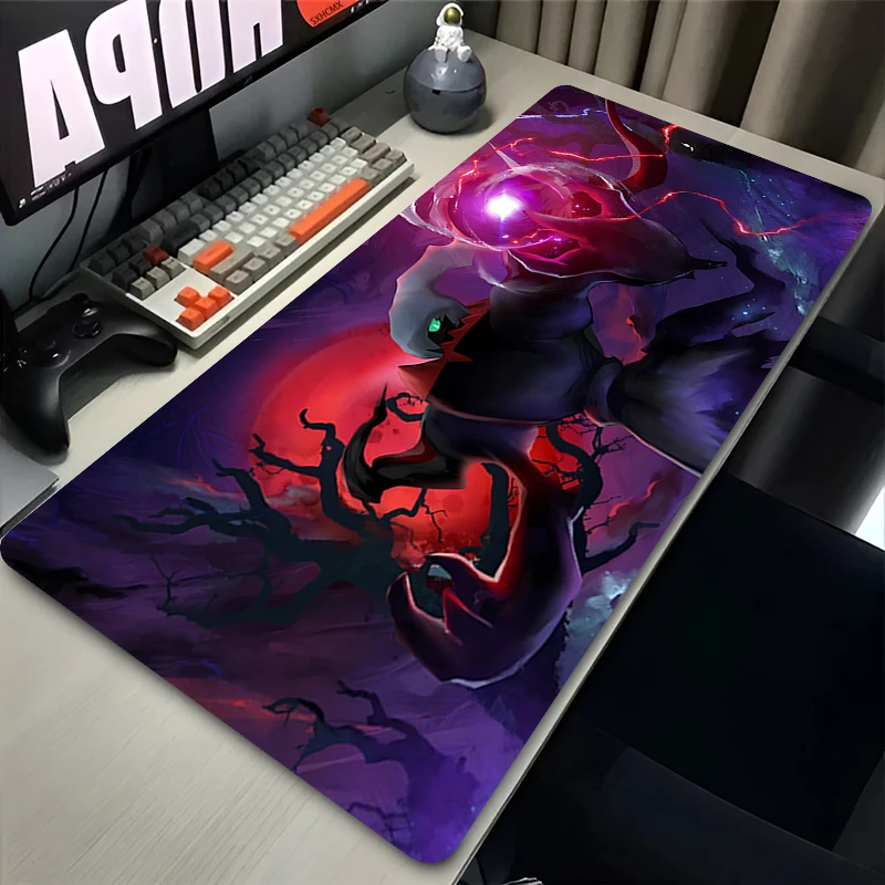 Mauspad, groß, Gamer P-Pokemon Darkrai, Tastaturpad, erweiterte Schreibtischunterlage, Tischteppich, Computer-Gaming-Zubehör, Schrank-Mauspad