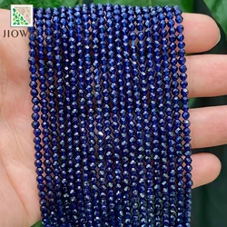 Natural  Faceted Dark Blue Quartz Loose Spacer Beads DIY Bracelet Tiny Gems Beads For Jewelry Making 2mm/3mm 15'' Strand