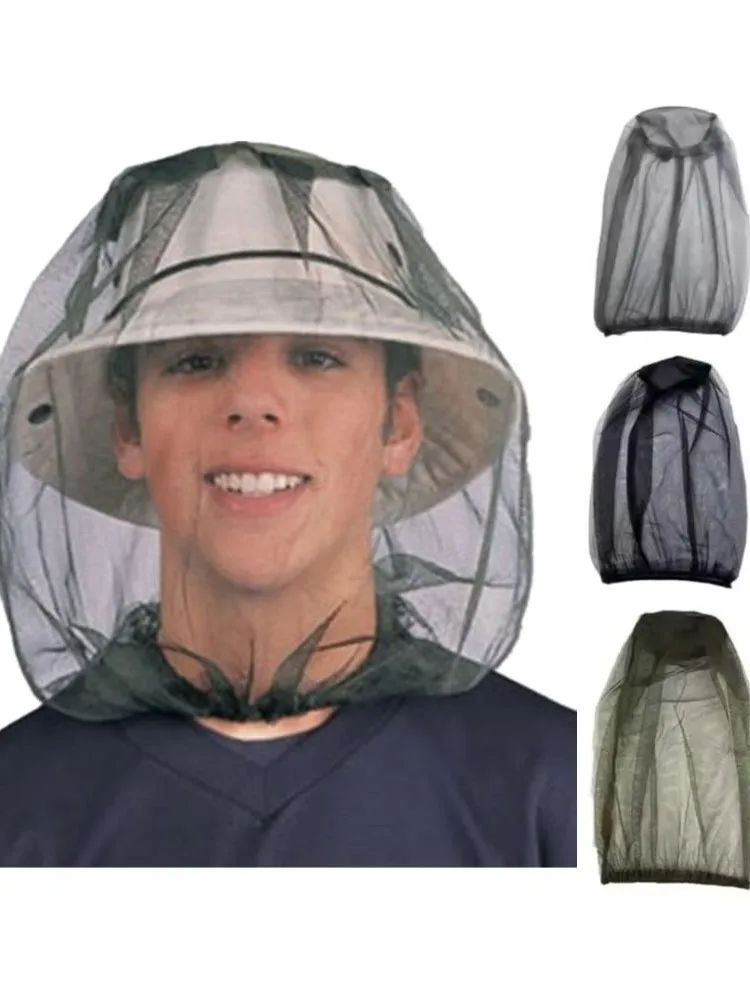 Casquette de pêche anti-moustiques, 1 pièce, filet respirant et réglable en maille pour hommes et femmes, voyage en plein air, pêche, Camping