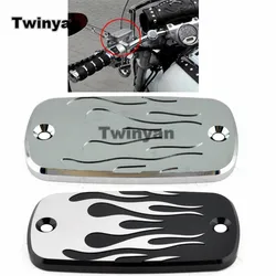Motorcycle Flame Brake Clutch Fluid Reservoir Cap For Yamaha VStar 400 650 1100 1300 Virago XV250 535 Road Star 1100 1300