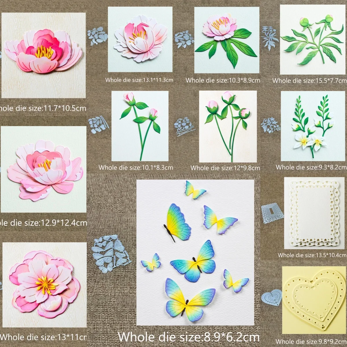 Neues Design Handwerk Metall Schablone Form Stanzform Blume Blätter Rahmen Sammelalbum gestanzt Album Papier Karte Handwerk Prägung