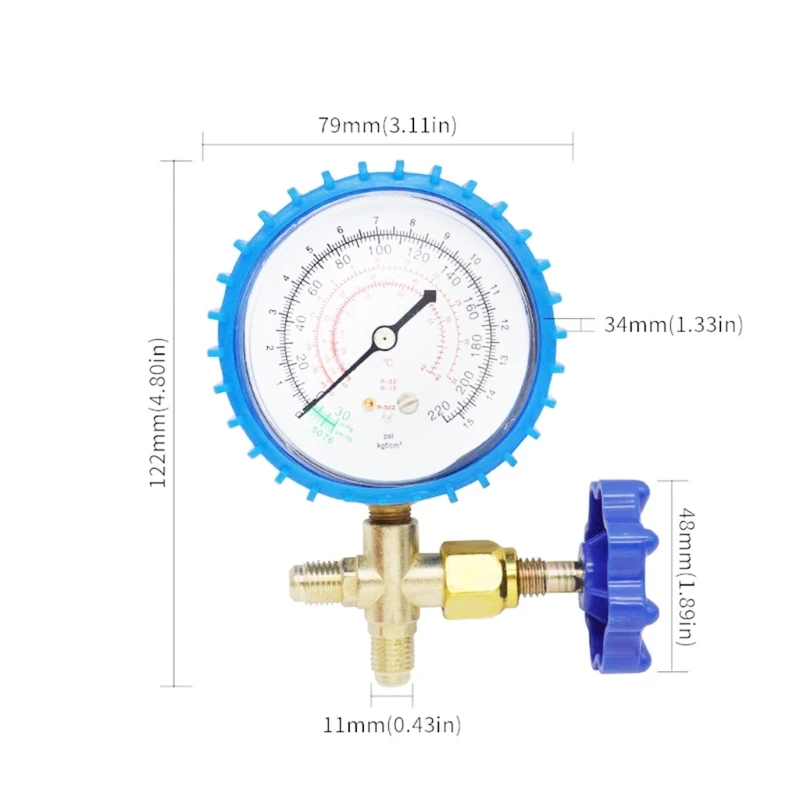Aluminiowy manometr do ładowania klimatyzatorów Naprawa urządzeń chłodniczych dla R22