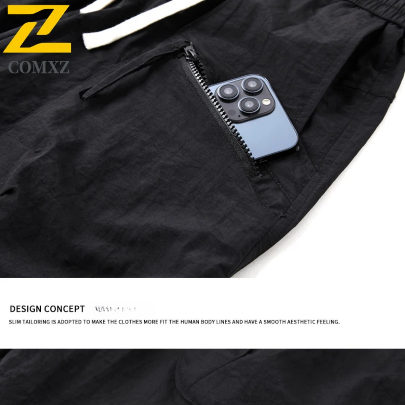 2025 Summer Shorts Men's Street Casual Thin Quick-drying Elastic Waist Bermuda Shorts Trendy Gym Running Basketball Sports Pants