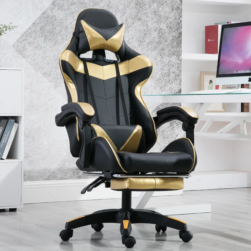 Ergonomic Gaming Chair with Lumbar Support High Back Computer Chair for Office Adjustable Reclining Backrest Chair