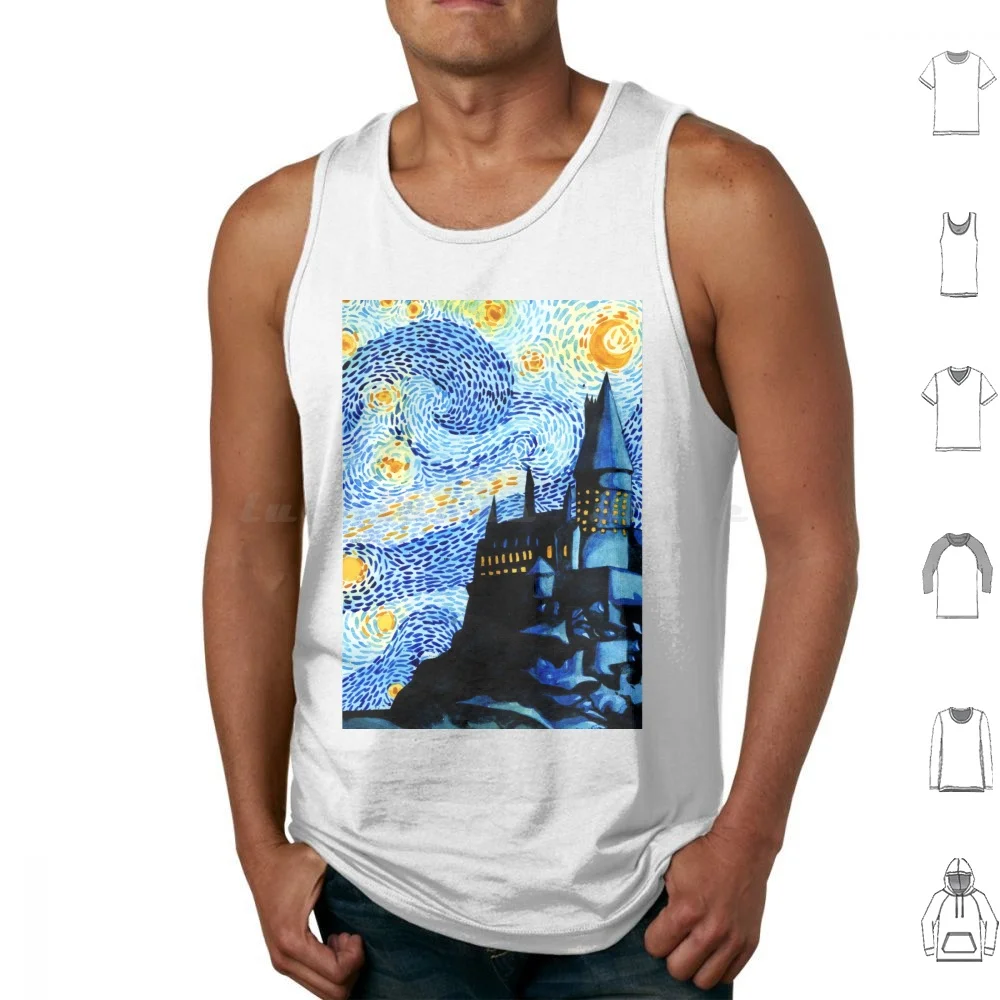 Van Gogh Inspired Magical School Tank Tops Vest Sleeveless