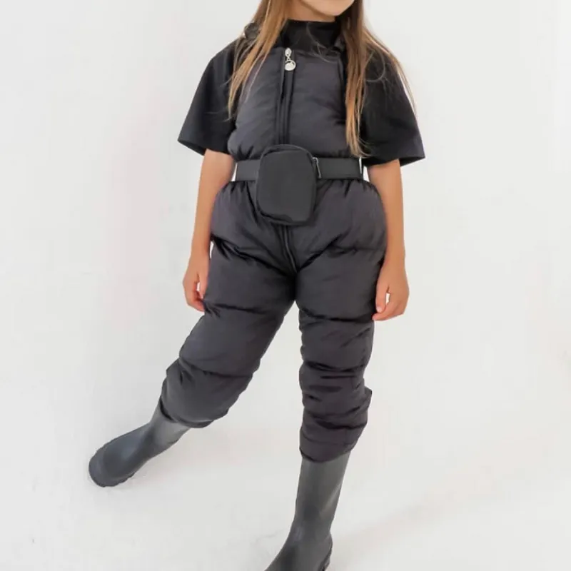 Fashion Baby Boy Girl Overall Pant Winter Infant Toddler Thick Suspender Trousers Casual Warm Jumpsuit Baby Clothes 1-5Y