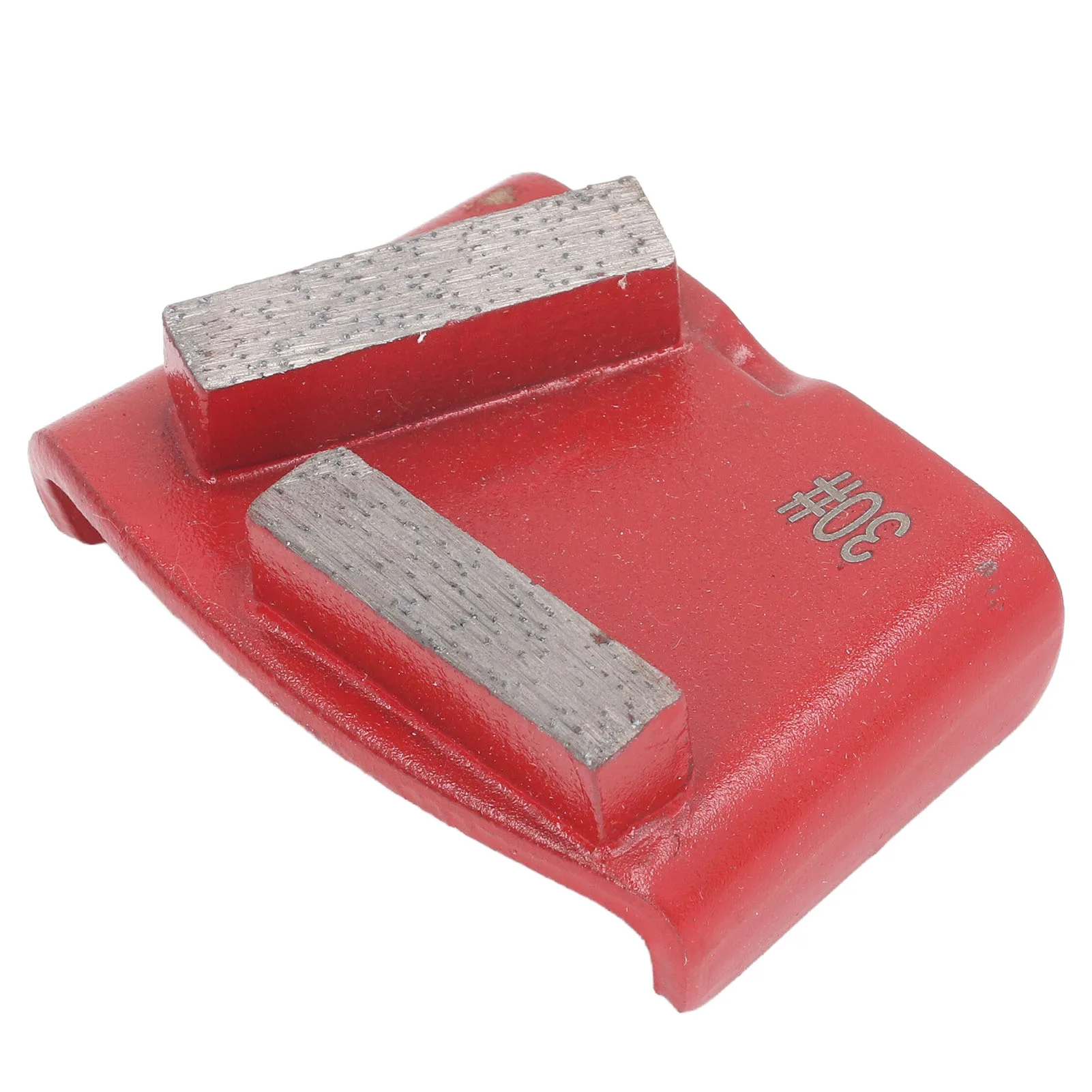 3 stuks diamantslijpschoenen rood trapezium met 2 lange tanden 30 korrel betonnen vloer polijstgereedschap