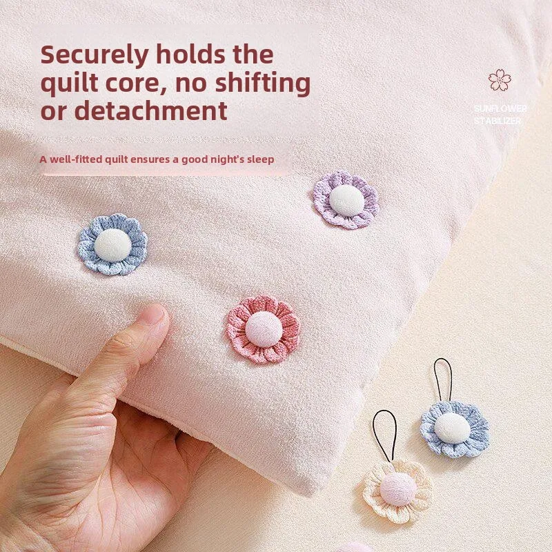 Safety Needle-Free Bed Sheet Cover Queen Size Duvet Holder Invisible Corner Clip Cotton Quilt Anti-Loss Home Organizer