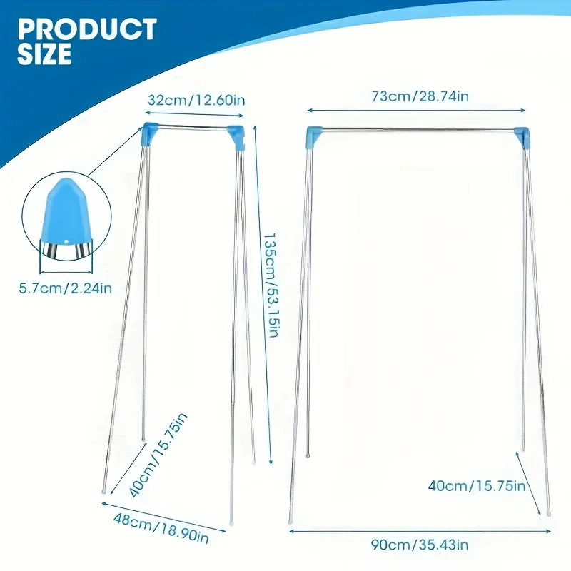 Multi-Functional Portable Clothes Hanger 13-28inch Extendable Foldable Drying Rack Suitable for Home Laundry Camping Travel