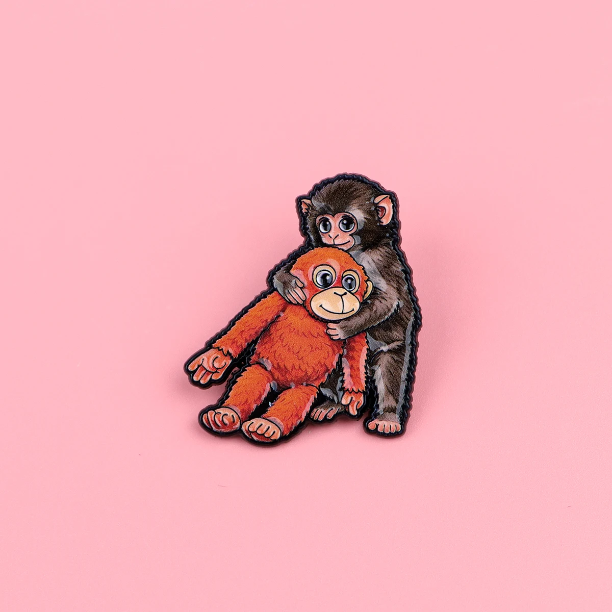Cute Monkey Enamel Pins Cartoon Animal Brooches Trendy Lapel Pins for Backpacks Fashion Badges for Jeans Hats Gifts for Fans
