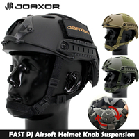 JOAXOR FAST PJ Helmet Airsoft TacticsHelmets ABS Outdoor CS Paintball Shooting Game Protective Equipment