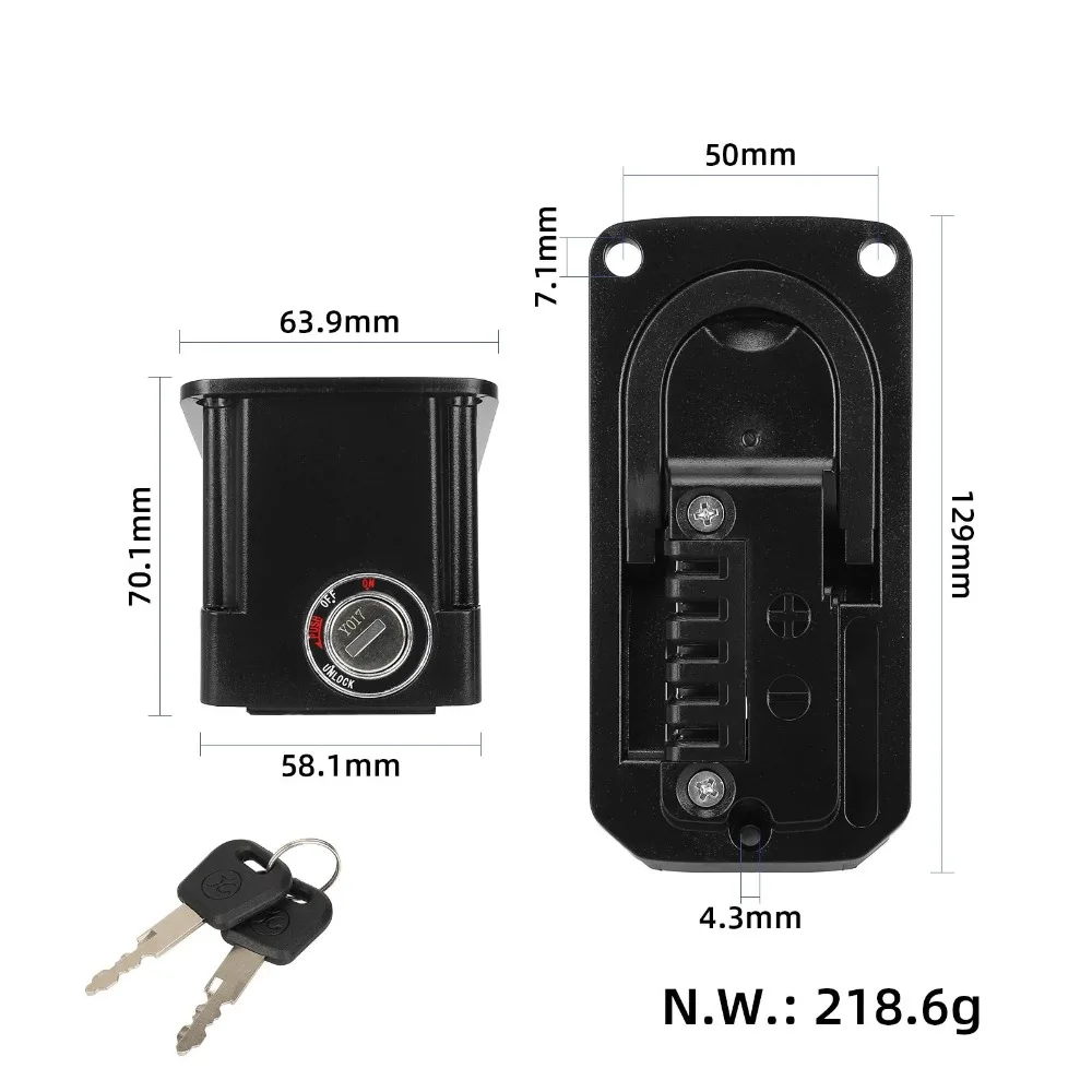 Battery Lock Charging Port Accessory Fit Detachable Battery Compartment for Engwe EP-2 Pro E-bike - view 4