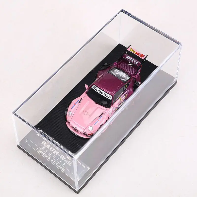 SW 1:64 Porsche RWB993 Wide Body modifiziertes High Tail Wing Animation Beschichtung Simulation Legierung Automodell
