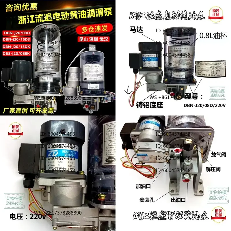 Zhejiang Liuyuan grease lubrication pump DBS-J20/15E/15DK electric grease pump DBN-J20/08E/08D3