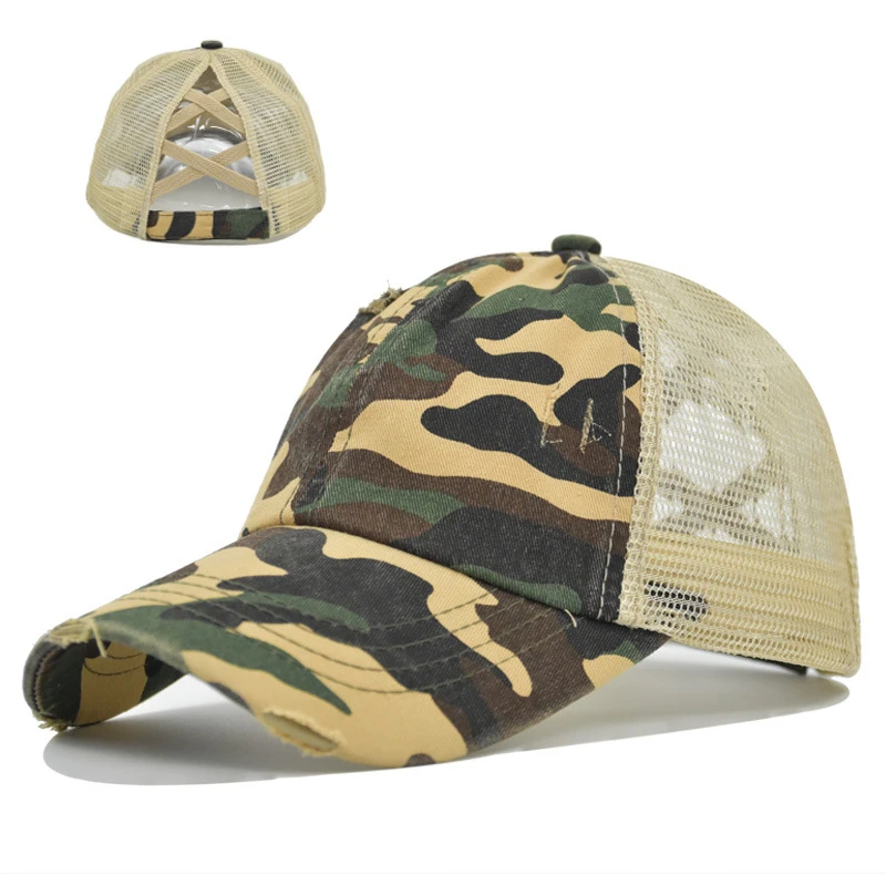 2026 New Ponytail Baseball Cap Summer Women's Adjustable Cowboy Hat Summer Sun Hat Casual Cotton Girl Snapback Mesh Cap view 6