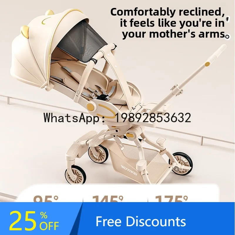 

Baby Stroller Artifact Lightweight Foldable Children Can Sit and Lie High View Baby Stroller Artifact Baby Pushchair