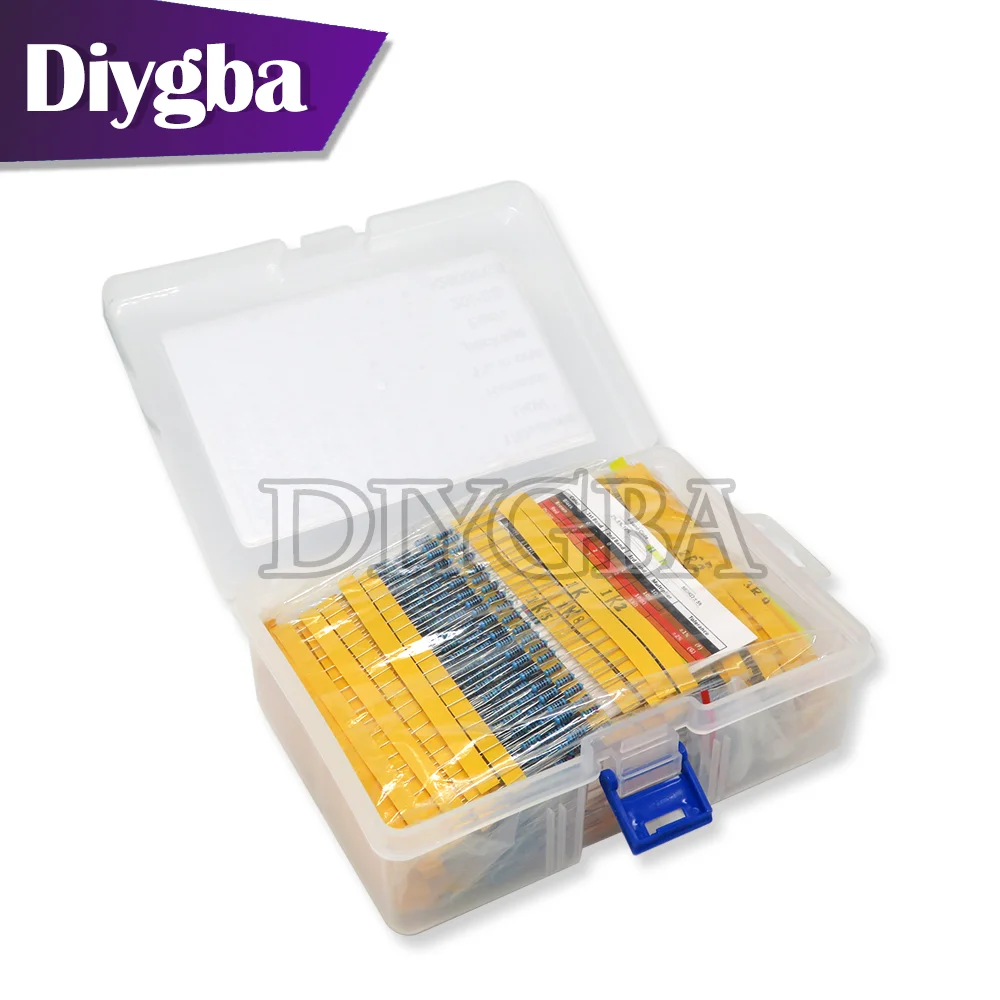 2600PCS/lot 130 Values 1/4W 0.25W 1% Metal Film Resistors Assorted Pack Kit Set Lot Resistors Assortment Kits Fixed resistor