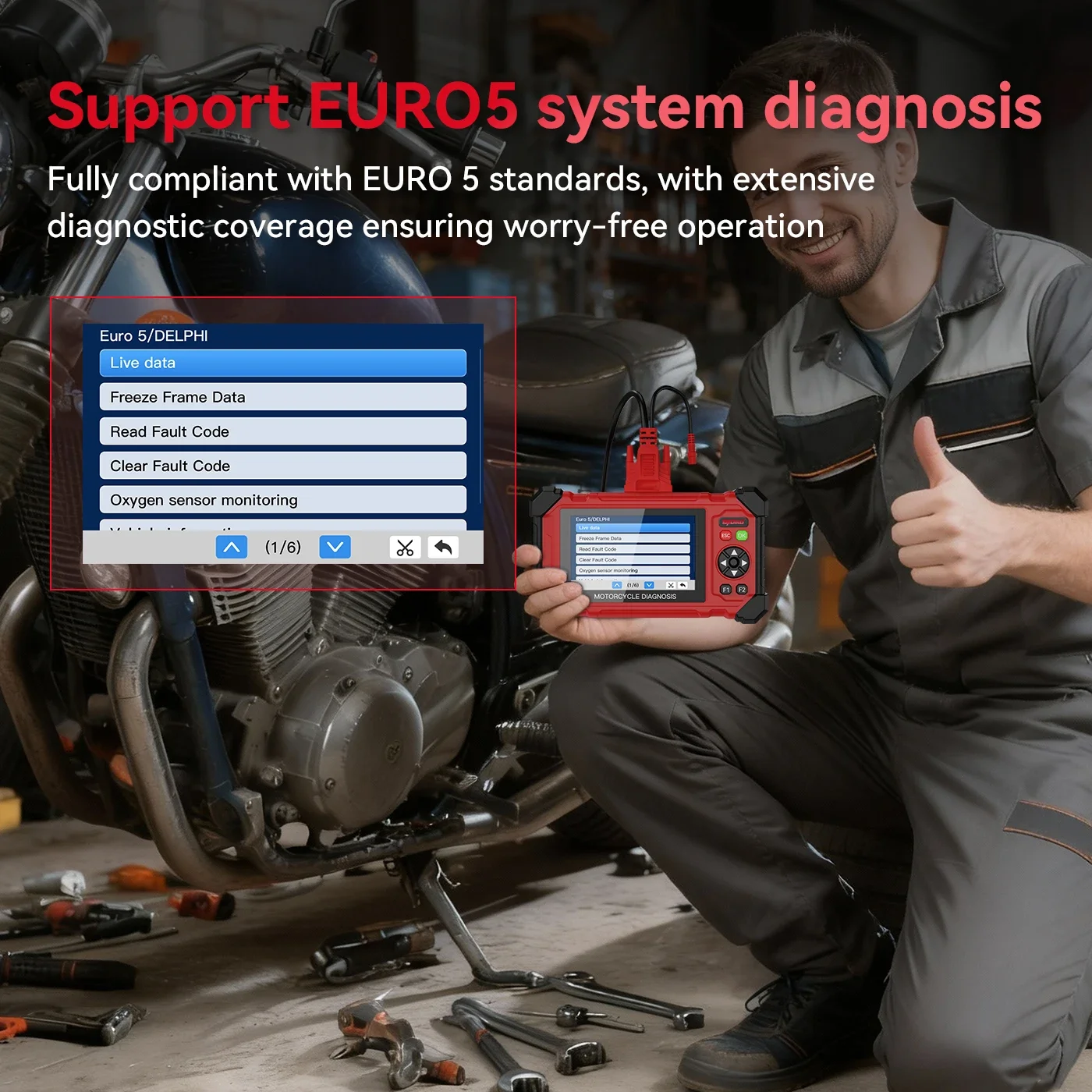 

Topdiag M216 Motorcycle Scanner Diagnostic OBDII Tool Read Clean Fault Code Injector ABS Test EURO5 For BMW Yamaha KTM SUZUKI
