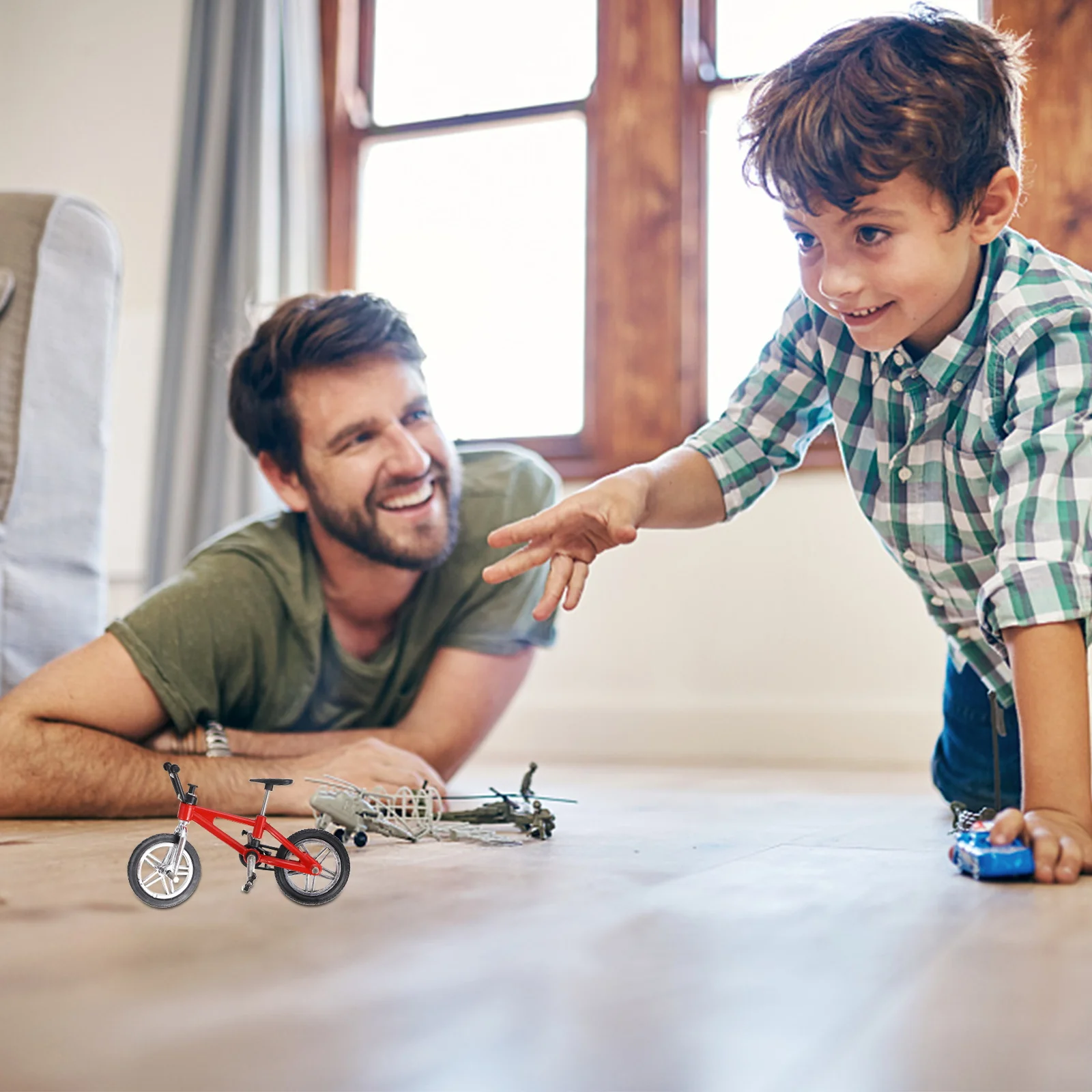1 ensemble Mini doigt vélo alliage résistant à l'usure doigt vélo bureau décoration Simulation enfants cadeau d'anniversaire vélo jouet