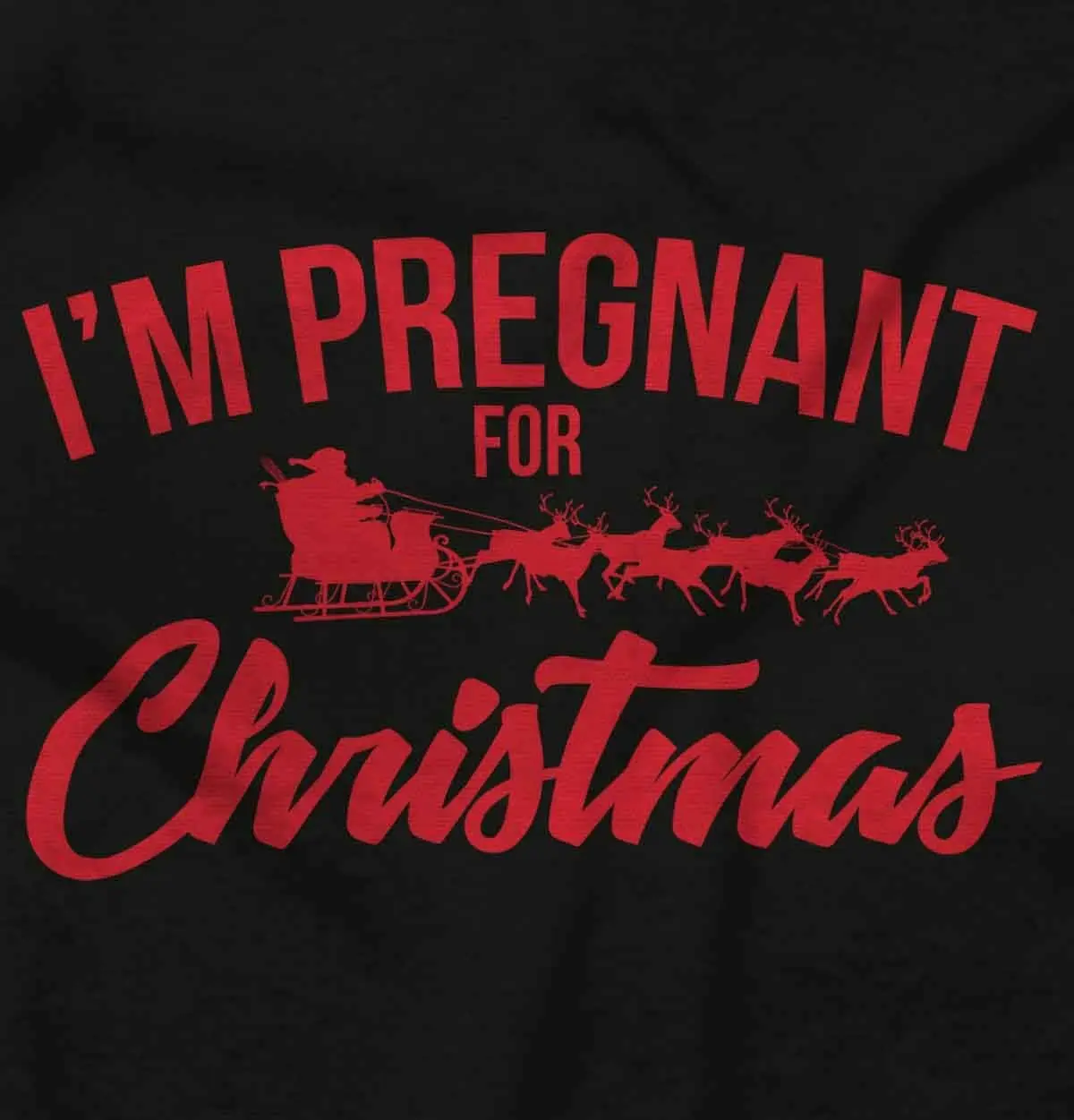 Brisco Brands Womens Maternity Xmas Pregnant for Christmas Expecting T Shirt Tee