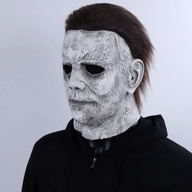 

2025 11 Halloween Michael Myers Killer Mask Cosplay Horror Bloody Latex Masks Helmet Carnival Masquerade Party Costume Props