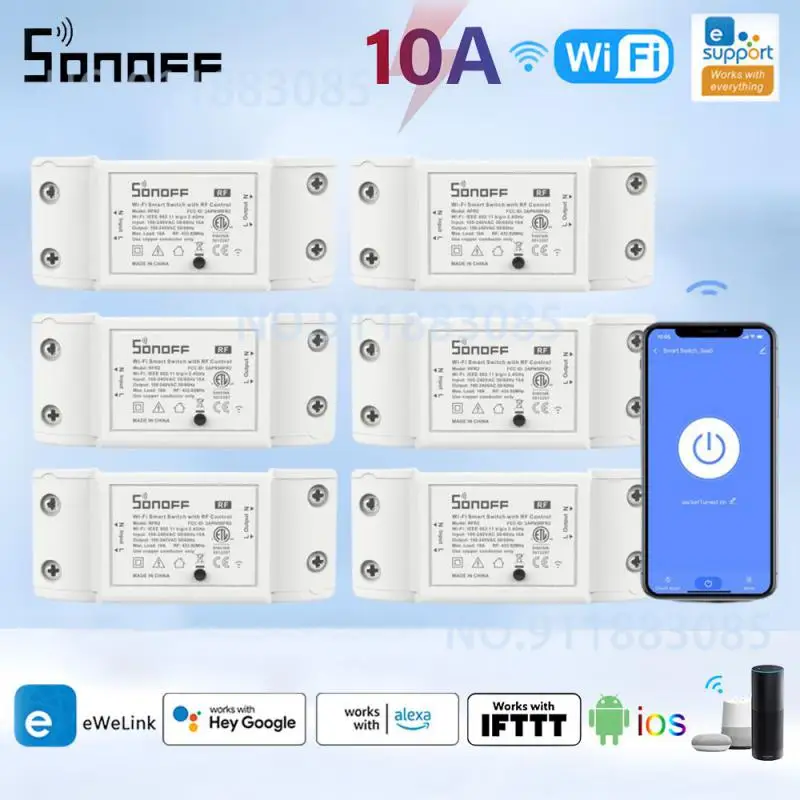 

Смарт-переключатель SONOFF RFR2 с поддержкой Wi-Fi, 433 МГц