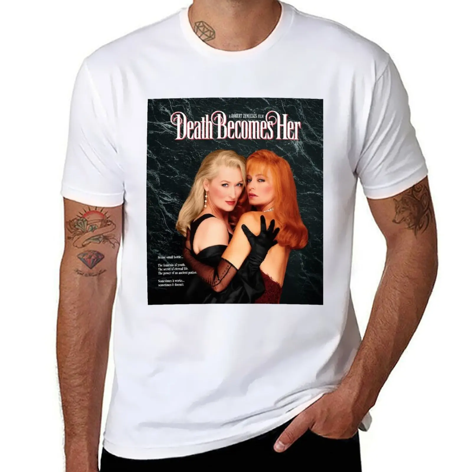 

death becomes her poster T-Shirt t shirt for man 100 percent cotton man t shirts cotton T-Shirt