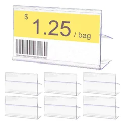 30pcs Transparent Price Label Holder Holder Supermarket Shelf Label Holders Merchandise Price Display Holders Shelf Label Card
