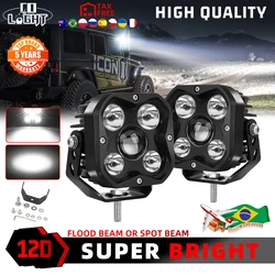 CO LIGHT 4 Inch LED Light Bar 6500K Spot Flood Work LED Pod Lights Off-Road Driving Lights for Truck SUV Boat 4x4 ATV 12V 24V