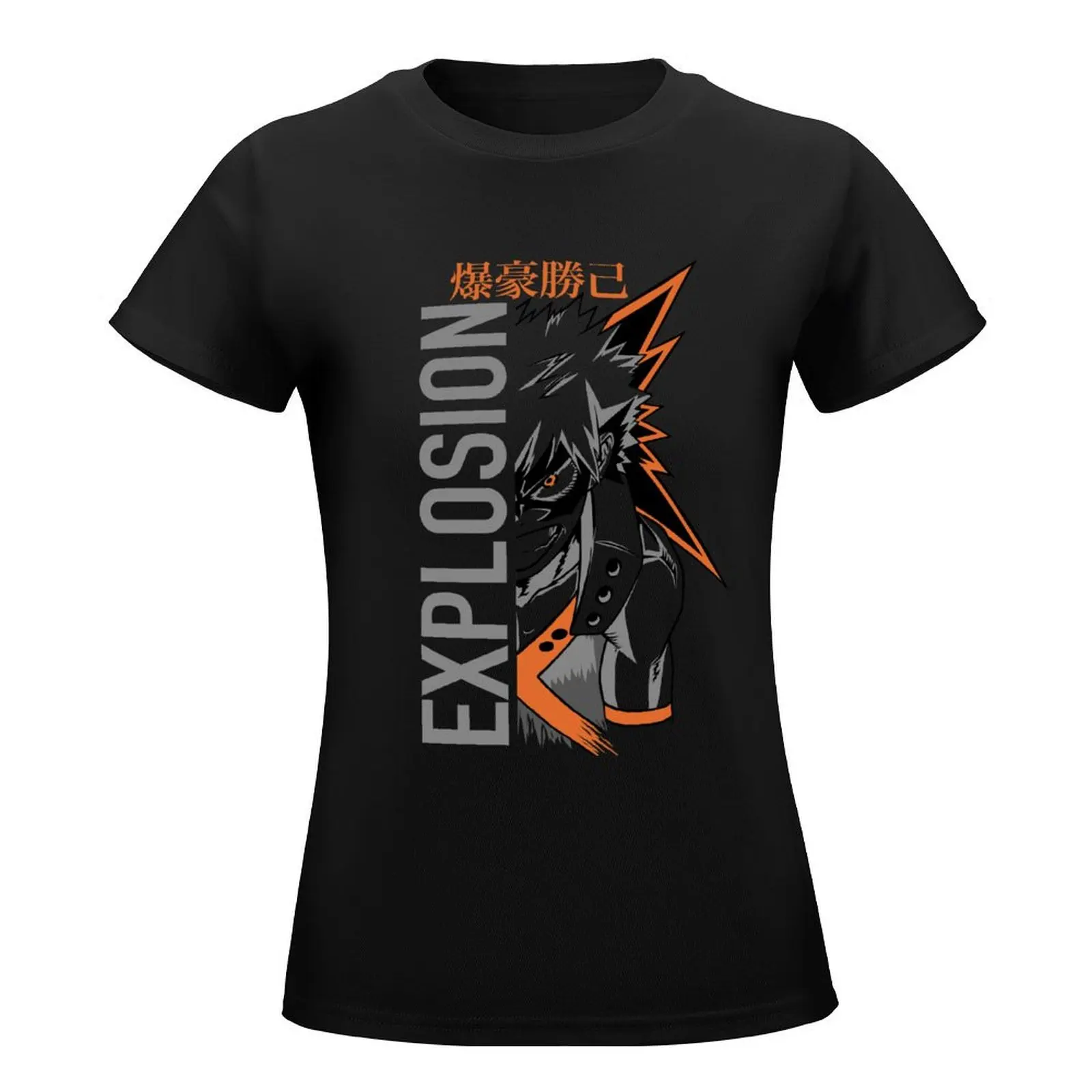 Bakugo Explosion T-Shirt female tees korean fashion kawaii clothes clothes for Women