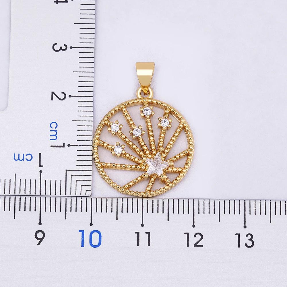 Nidin New Korean Fashion Star Shape Zircon Pendant Necklace For Women Geometric Charm Birthday Chain Jewelry Gift Accessories