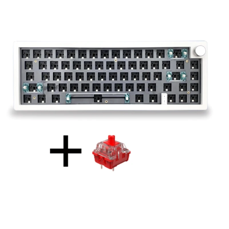 GMK67 Customized Mechanical Keyboard+Red Switch DIY Kit Hot Swappable RGB Backlight 3 Mode Mechanical Keyboard