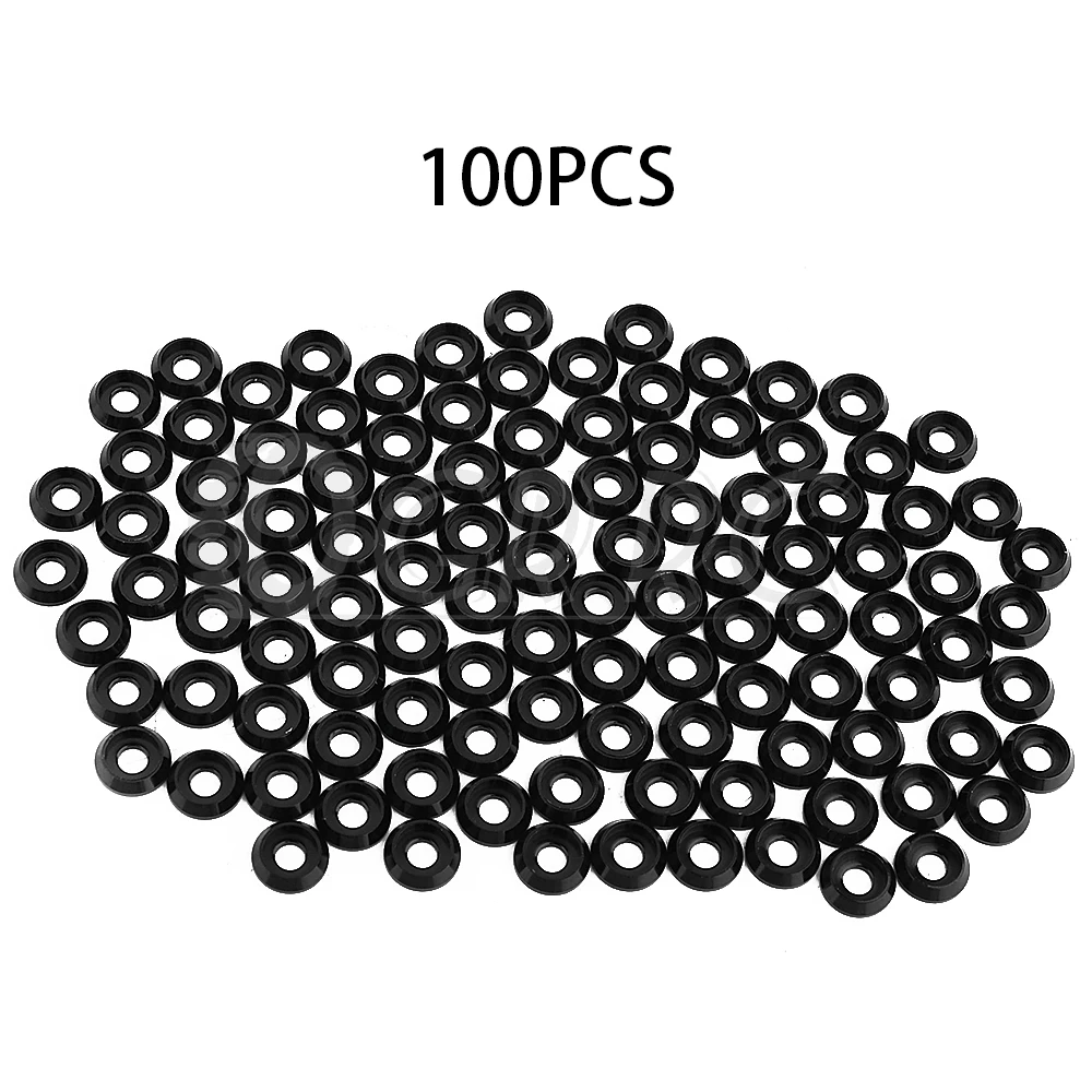Colourful Aluminum Cup Head Washer 10/50pcs M3 Aluminum CNC Washer for Button Hald Round Head Screw Bolts RC Car Upgraded
