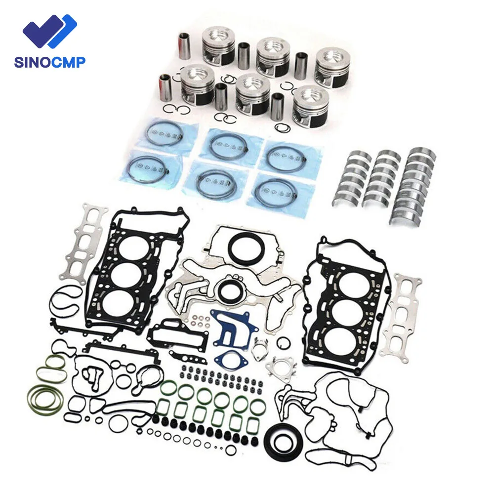 

059105561S 059105591S 059107065DF Engine Pistons Overhaul Rebuild Kit For VW Porsche Audi Q5 Q7 3.0L V6 CKV CJG 059107441
