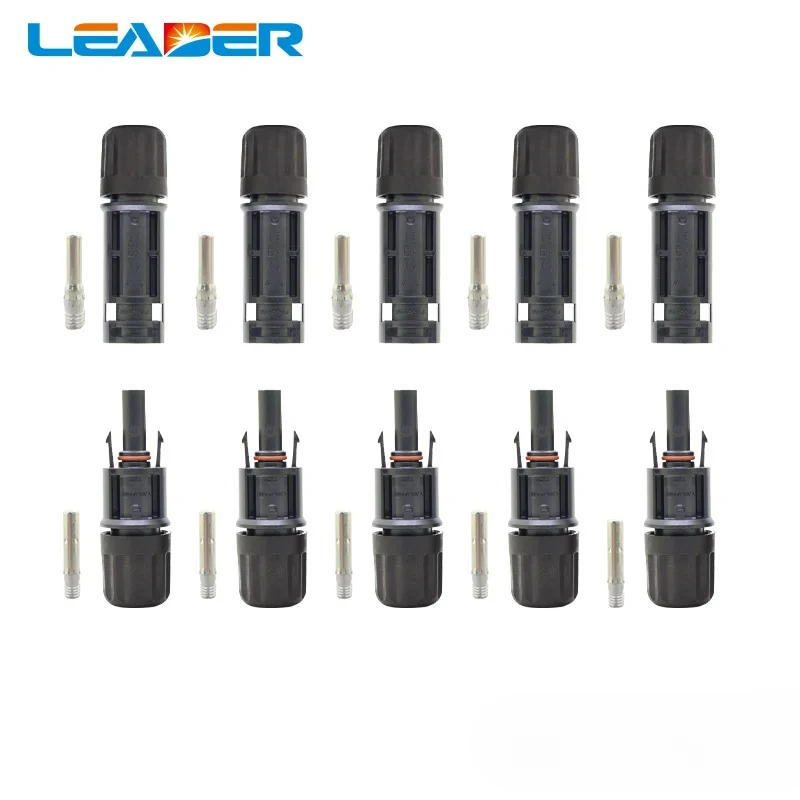 LEADER  TUV Approved 1500V Solar Connector Solar Plug 30A for Solar Panel Connector UV Resistant Mainland China M C 4 Connector