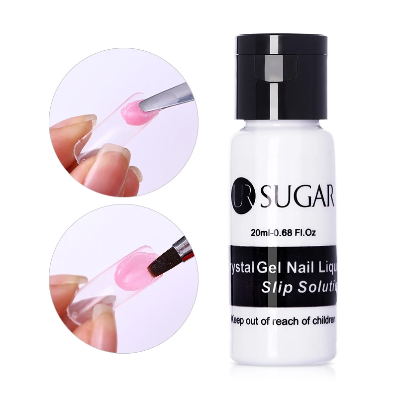 New UR SUGAR 1Bottle 20ml Liquid Slip Solution Quick extension nail gel Semi-Permanent Clear Acrylic Nail Extension Gel Tools