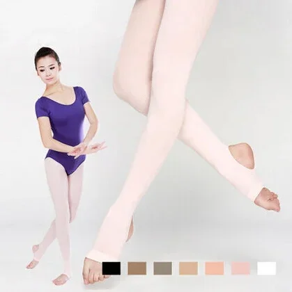 Stirrup Ballet Dance Tights For Women Teenagers Kids Nylon Pantyhose for Dancing Aerobics Class Yoga Shaping White Pink Black