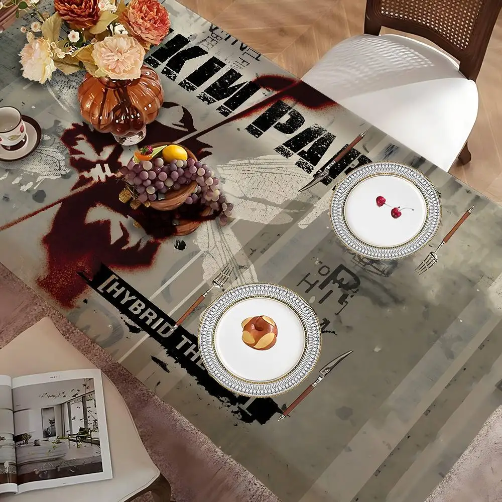 L-Linkin P-Park Famous Band Tablecloth Waterproof Stain Resistant Party Decoration Restaurant Cafe Dining Tablecloths 90X140cm
