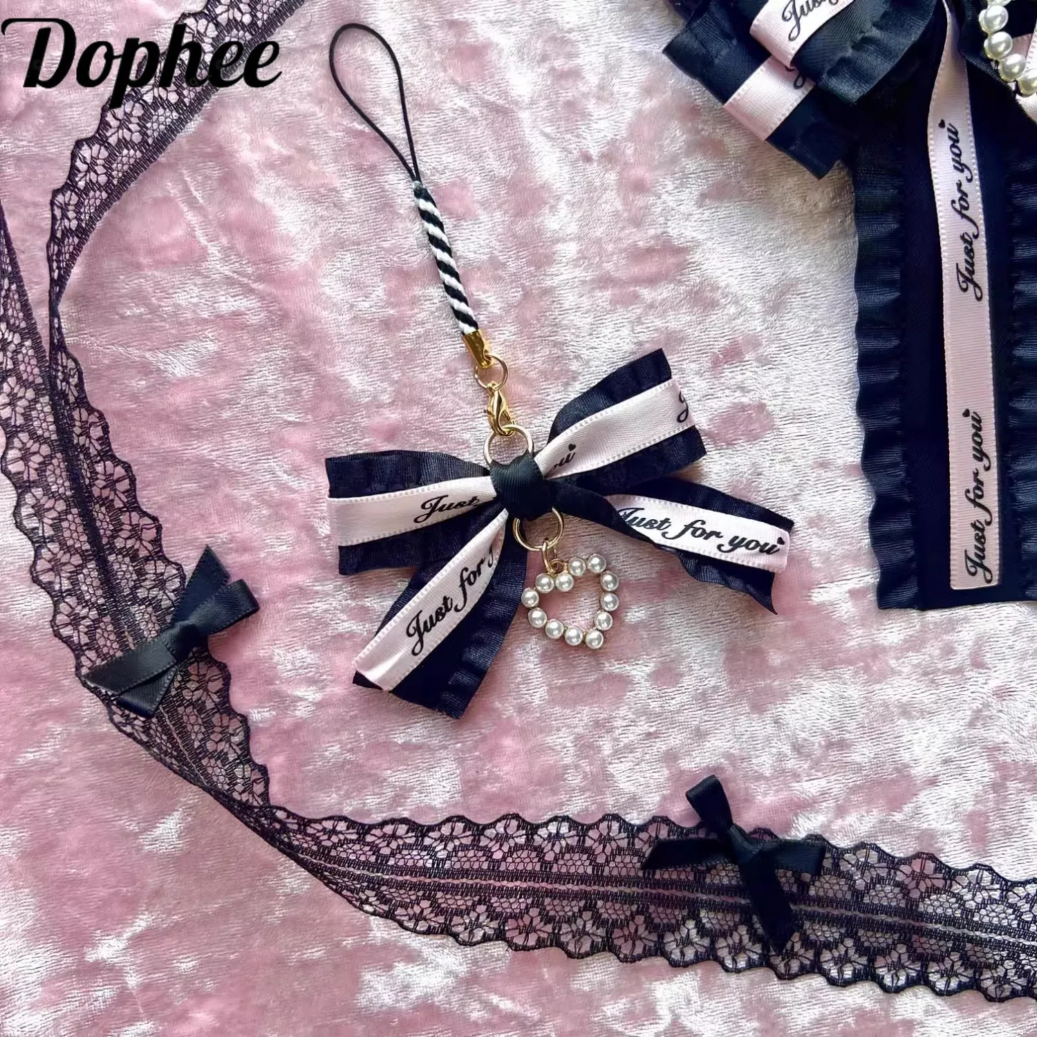 

Dophee Original Cute Mobile Phone Hanging Chain Twinkle Twinkle Star Bow Ornament Transformer Pendant Young Girls