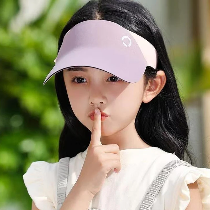 Breathable Korean Style Seamless Sun Hat Contrast Color Anti-UV Sun Hat Summer Sunhat Shading Hat Children's Empty Top Cap Boy