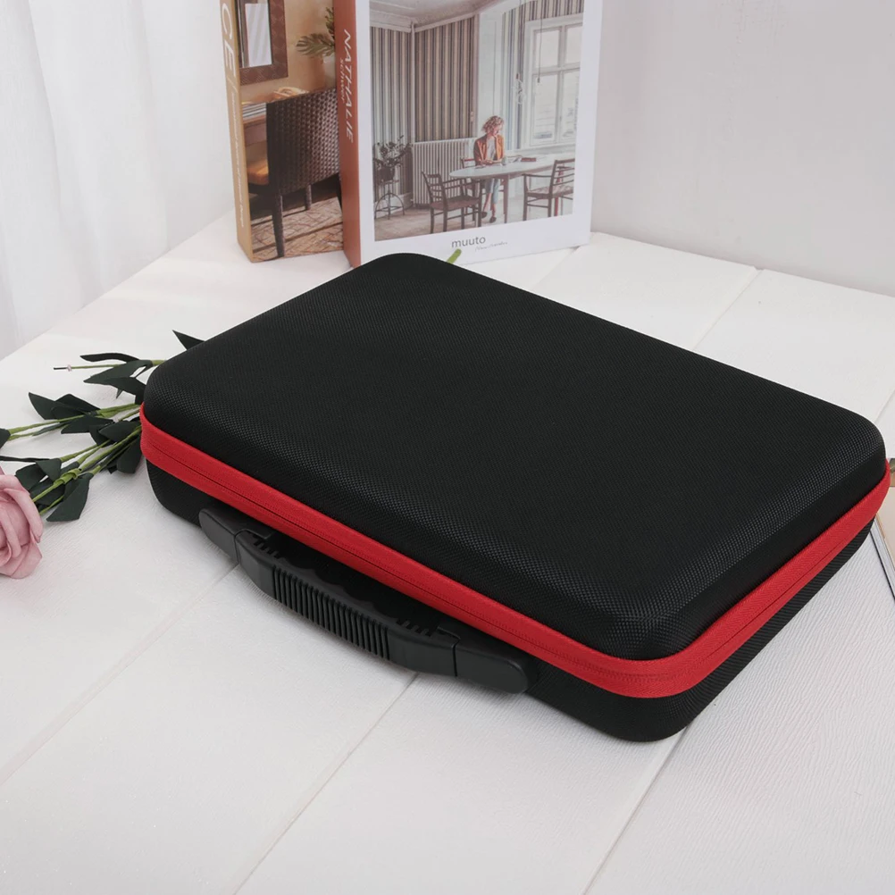 

60 Beads Paintings Bottle Storage Bag Decorative Box Embroidery Nail Case Display Box (60pcs Bottles, Red Bag)