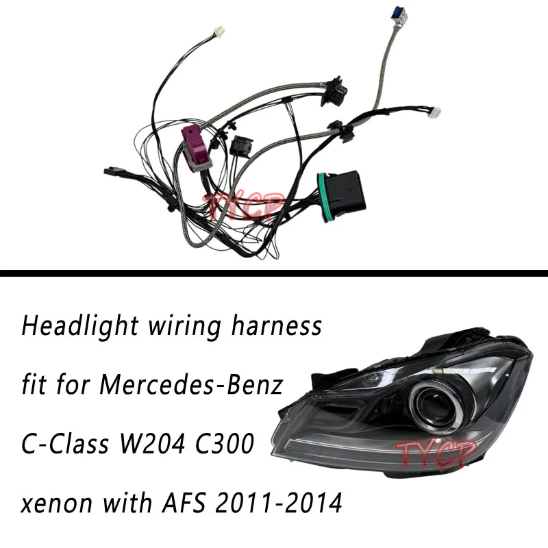 faisceau-de-cablage-de-phare-compatible-avec-mercedes-benz-classe-c-w204-c300-2011-2014-xenon-avec-faisceau-de-cablage-de-phare-afs-groupe-de-fils-de-connexion