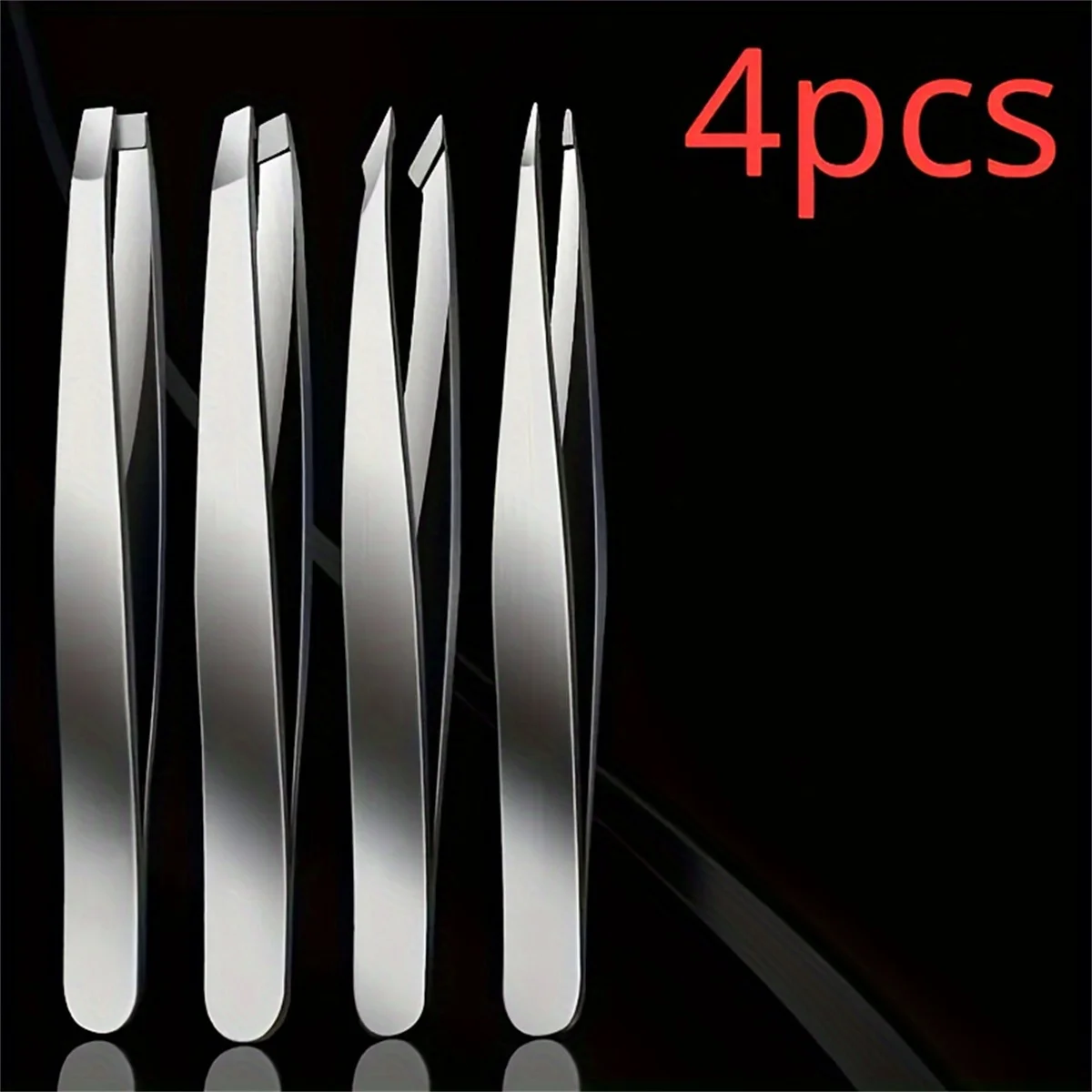 1/4 Pcs Professional Beauty Tool Eyebrow Tweezers Set Stainless Steel Eyebrow Forceps Set For Facial Hair Inward Growing women