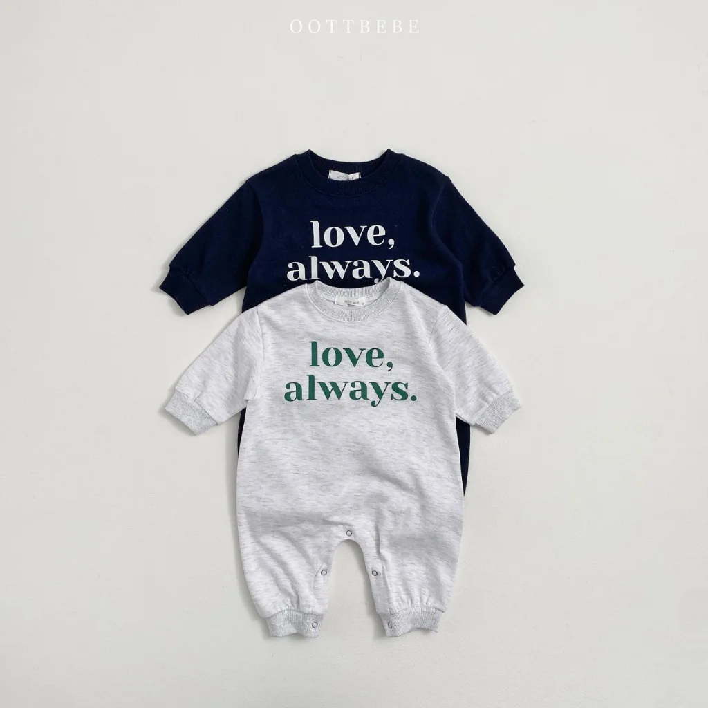 2025 Spring New Baby Long Sleeve Casual Romper Letter Print Newborn Cotton Jumpsuit Infant Toddler Boy Girl Versatile Clothes