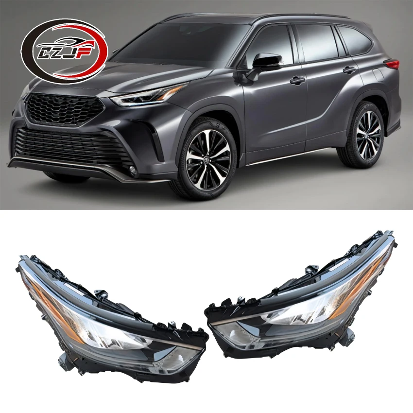 

CZJF Hot Sale Car Body Front Headlight Kits for Highlander LE 2020 2021 2022 High Quality 81110-0E460 81150-0E460