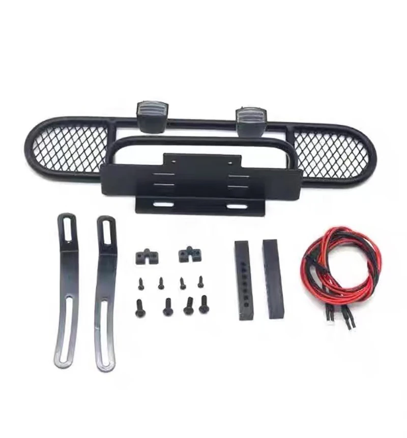 

Металлический передний бампер для радиоуправляемых моделей TRX4, D90, D110, Defender, универсальный, масштаб 1/10, для имитационных внедорожников, Camel Cup