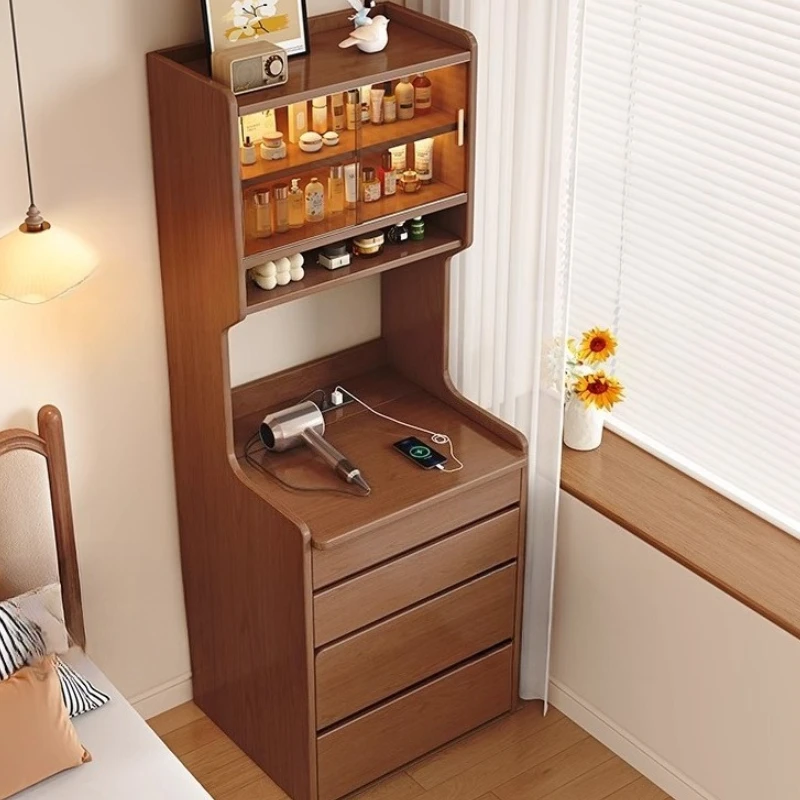 ريفي خمر خلع الملابس مرآة كلاسيكية خشب متين خلع الملابس الجدول بسيط الحد الأدنى Penteadeira دي Maquiagem روما الأثاث